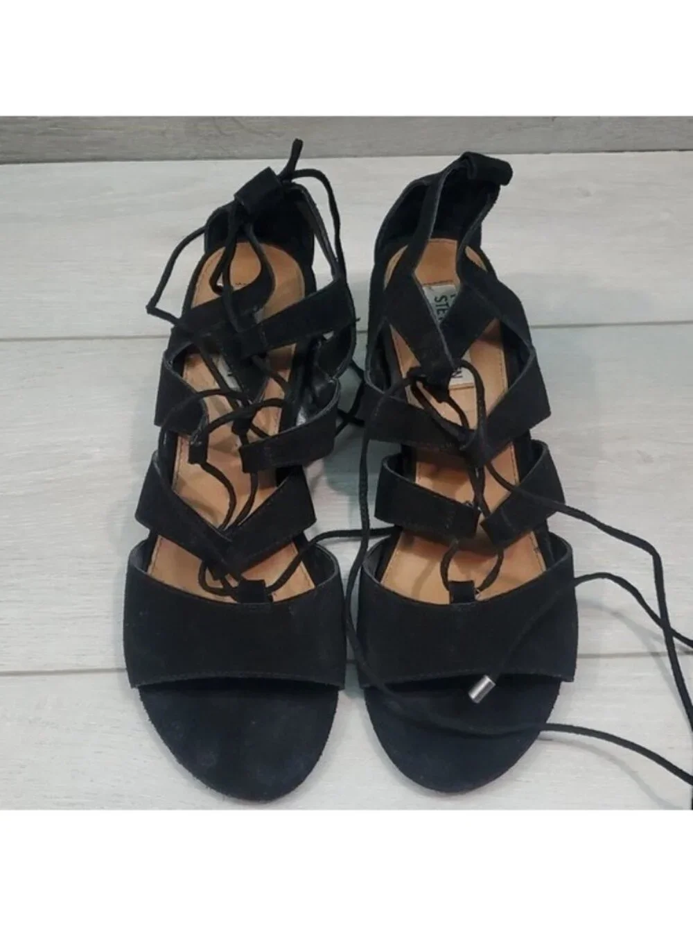 Steve Madden Women HydII Gladiator Lace Up Heels Shoes sz 8M